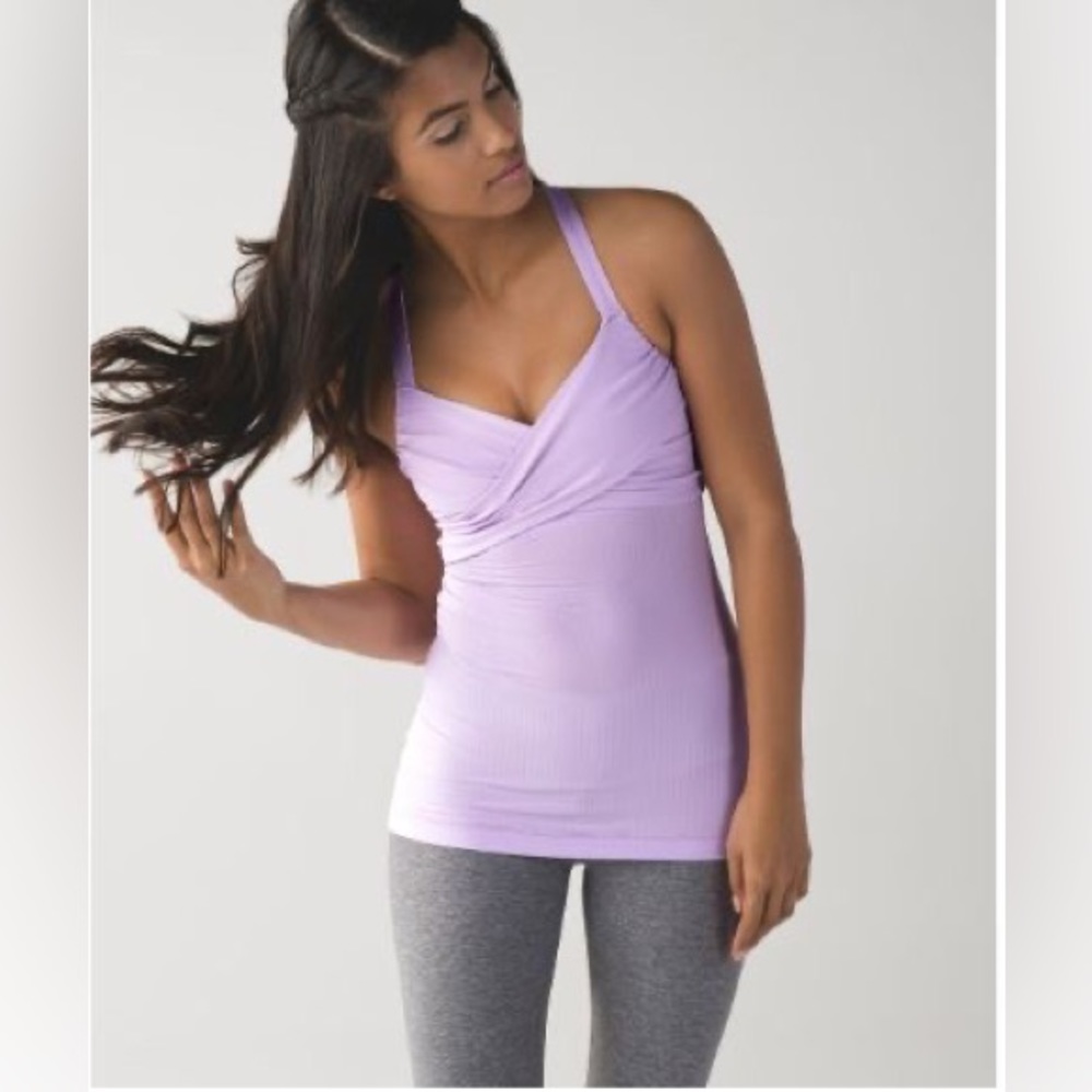 Lululemon Wrap It Up Tank - pretty purple